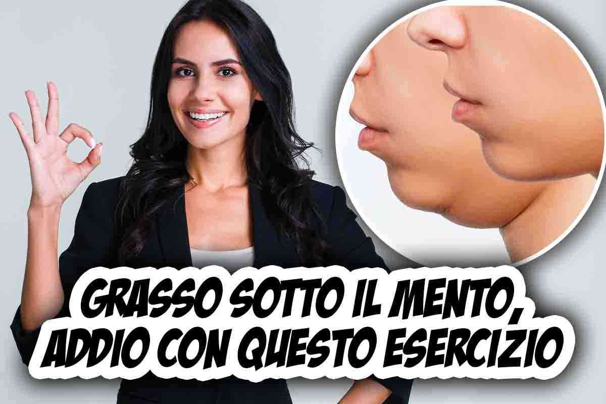 Esercizio per eliminare il grasso sotto il mento