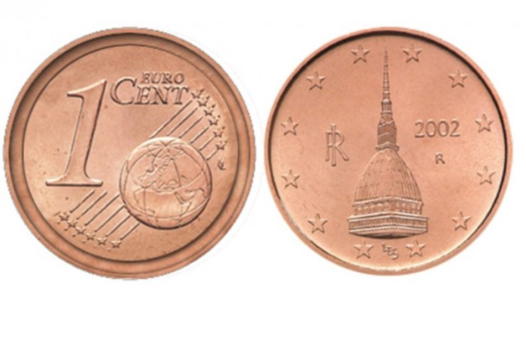 Moneta 1 centesimo valore euro