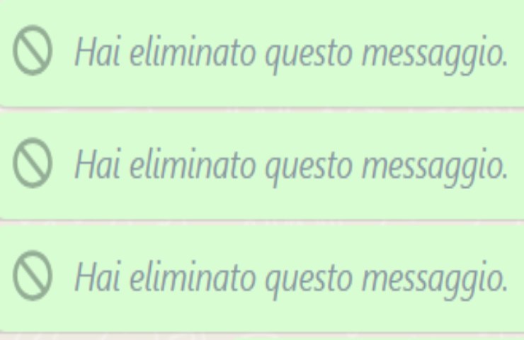 Messaggi eliminati