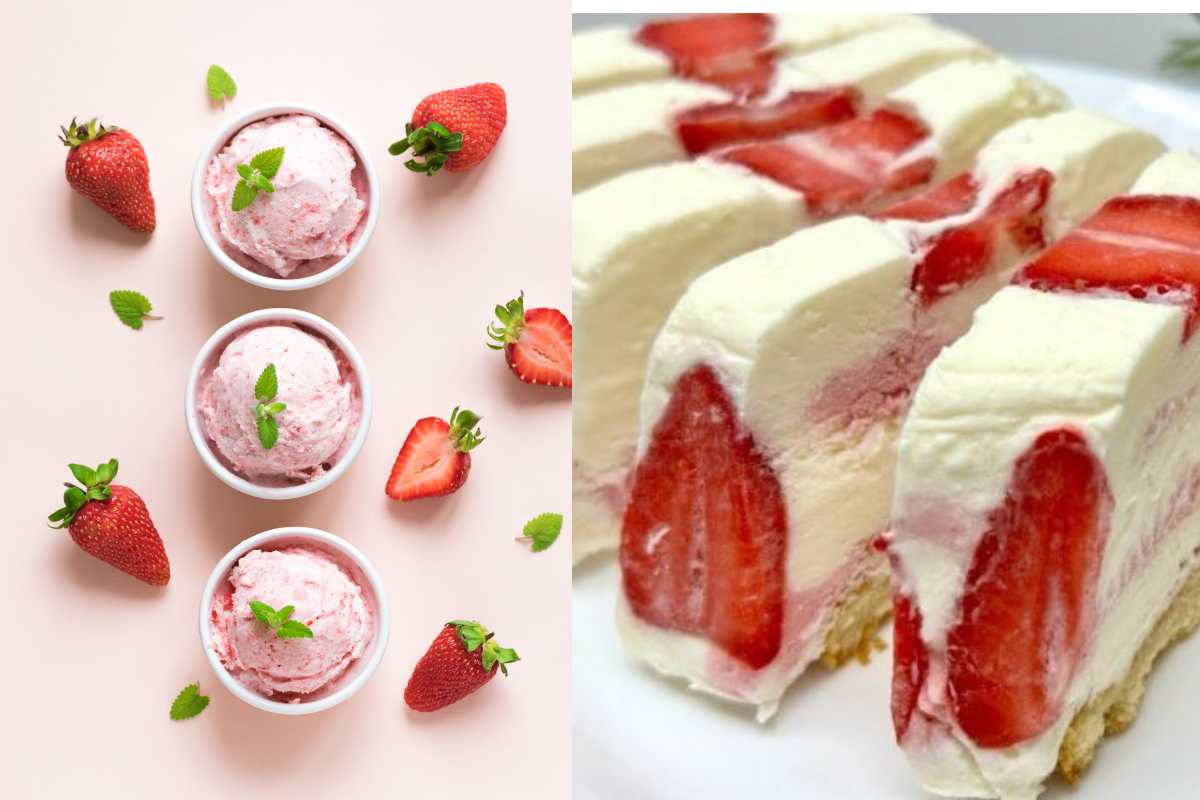 semifreddo panna e fragole